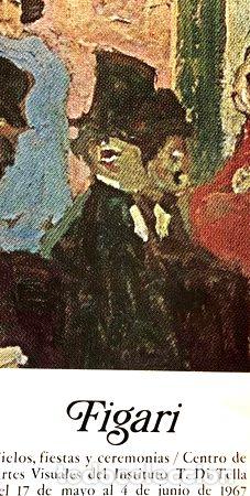 M&eacute;dailles th&eacute;matiques: antiguo afiche exposicion figari inst di tella 1967