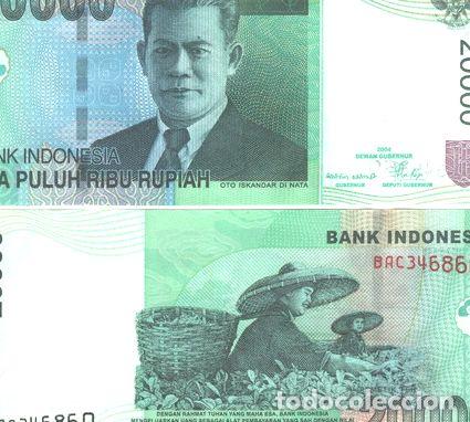 M&eacute;dailles th&eacute;matiques: indonesia billete de 20000 rupias ano 2004 pick 144 unc