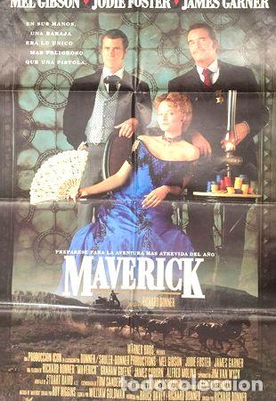 Medallas tem&aacute;ticas: afiche poster original maverick 1994 - Foto 1