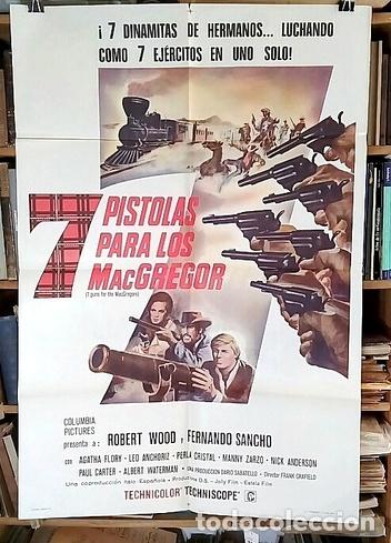 M&eacute;dailles th&eacute;matiques: 7 pistolas para los macgregor poster afiche cine original