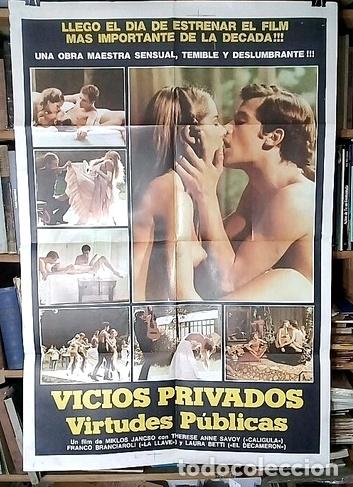 M&eacute;dailles th&eacute;matiques: vicios privados poster afiche cine original