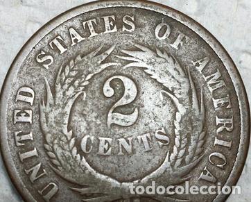 M&eacute;dailles th&eacute;matiques: moneda usa 1864 2 cents ref p7 4