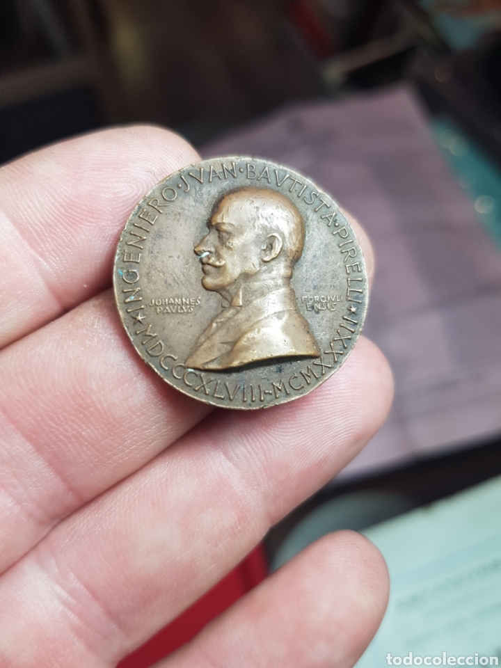 Thematische Medaillen: Medalla bronce Pirelli Villanueva y la Geltr&uacute; ingeniero Juan Bautista Pirelli 1952