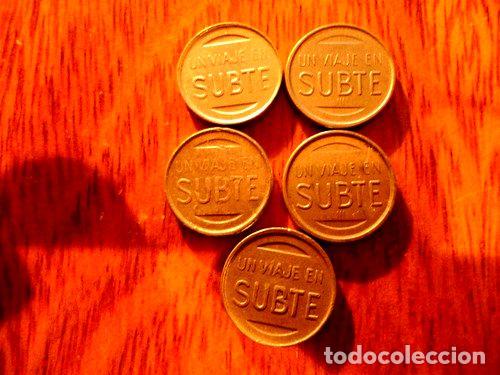 Medaglie tematiche: 5 fichas de subte chicas cd 122