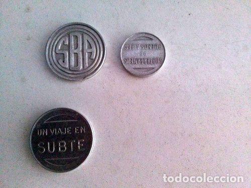 Medallas tem&aacute;ticas: fichas de subterraneos de buenos aires - Foto 1