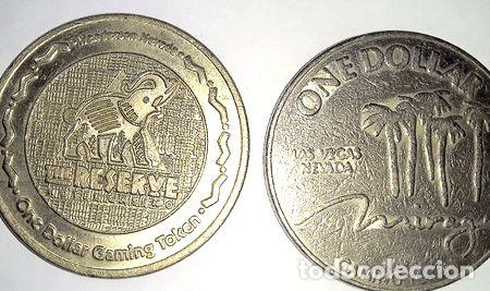 Medaglie tematiche: one dollar gaming token hotel casino las vegas dos fichas