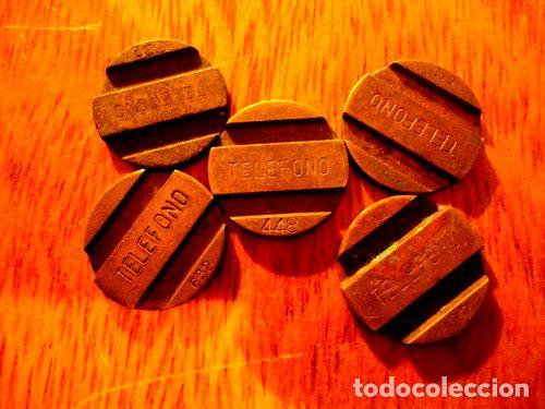 Medalhas tem&aacute;ticas: 5 fichas de telefono cd 120