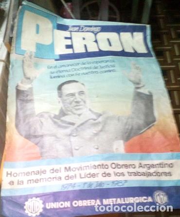 Medalhas tem&aacute;ticas: afiche peron peronismo movimiento obrero metalurgico cgt
