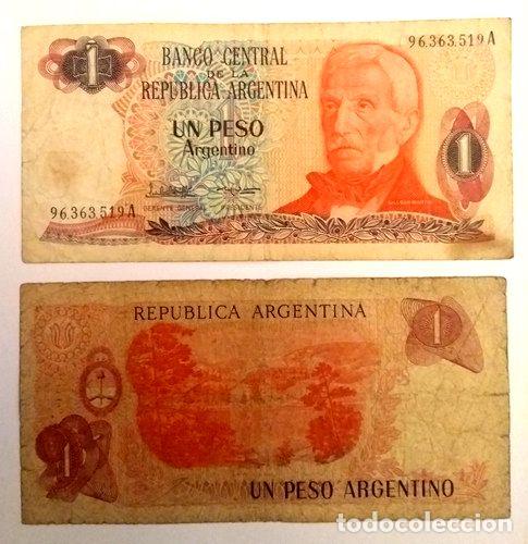 M&eacute;dailles th&eacute;matiques: billetes 12 argentinos 1 5 y 10 pesos argentinos a1983