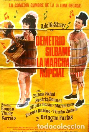 M&eacute;dailles th&eacute;matiques: afiche original pelicula demetrio silbame la marcha nupcial