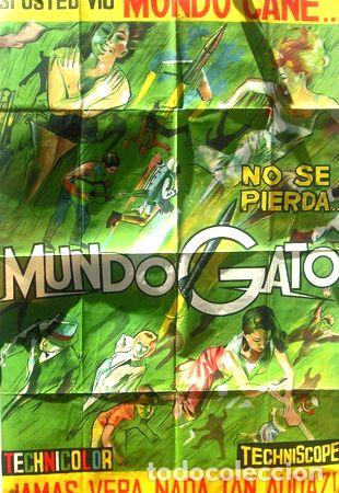 M&eacute;dailles th&eacute;matiques: afiche original de la pelicula mundo gato