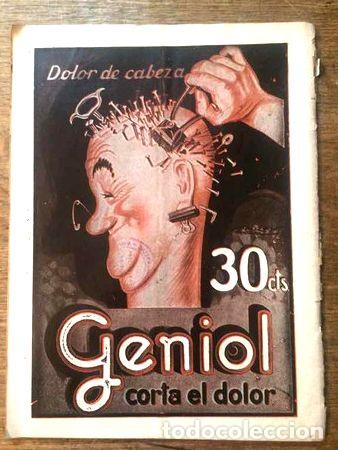 Thematische Medaillen: publicidad de geniol original contratapa de revista