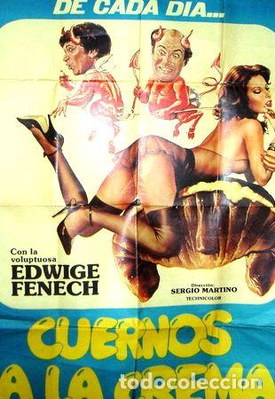 Thematische Medaillen: afiche orig pelicula cuernos a la crema de sergio martino