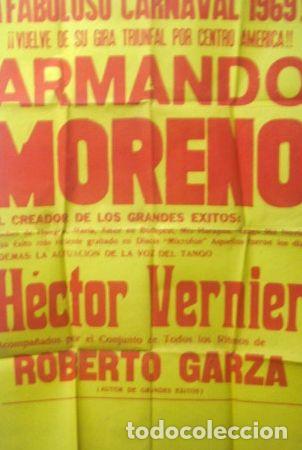 Medaglie tematiche: afiche de actuacion artista tango armando moreno carnaval 69