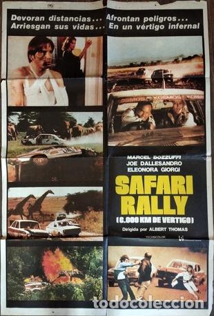 M&eacute;dailles th&eacute;matiques: afiche cine safari rally automovilismo dakar technicolor