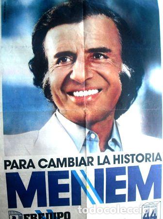 Medallas tem&aacute;ticas: afiche politico 1995 menem para cambiar la historia lista 44