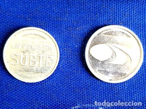 Medallas tem&aacute;ticas: ficha subte antigua