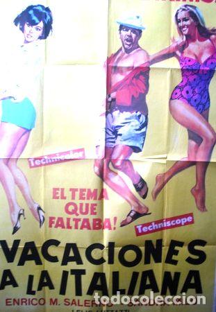 Medallas tem&aacute;ticas: afiche original de la pelicula vacaciones a la italiana