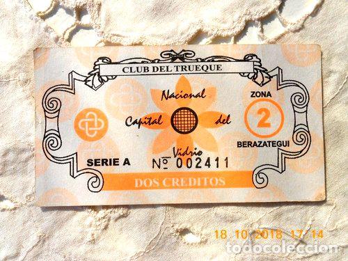 Medaglie tematiche: bono club del trueque valor dos creditos berazategui 2411