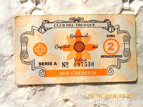 Medaglie tematiche: bono club del trueque valor dos creditos berazategui 7530
