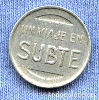 Medaglie tematiche: ficha subterraneo un viaje en subte chica