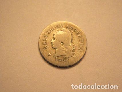 Medallas tem&aacute;ticas: argentina niquel 10 centavos 1908 - Foto 1