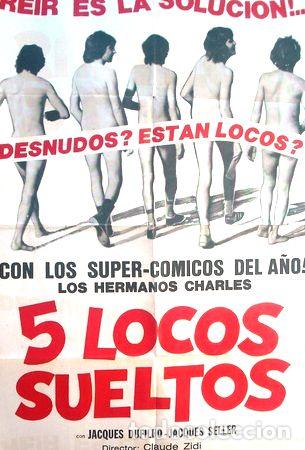 Medaglie tematiche: afiche orig de la pelicula 5 locos sueltos hermanos charles