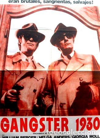 M&eacute;dailles th&eacute;matiques: afiche original de la pelicula gangster 1930 william berger