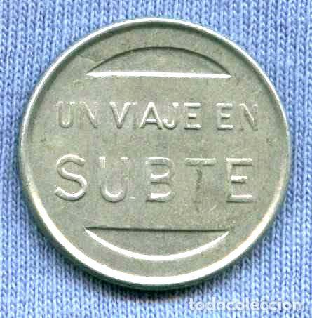 Medaglie tematiche: ficha subterraneo un viaje en subte sba grande