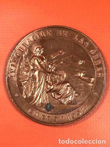 Medaglie tematiche: medalla inauguracion de las obras 1903 ferrocarril