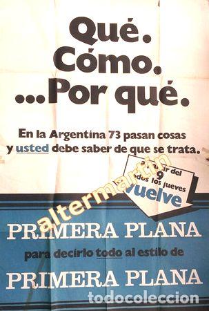 M&eacute;dailles th&eacute;matiques: antiguo afiche publicitario primera plana 1973