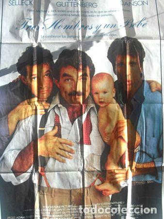 M&eacute;dailles th&eacute;matiques: afiche original de la pelicula tres hombres y un bebe