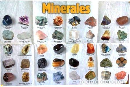 M&eacute;dailles th&eacute;matiques: poster minerales del mundo