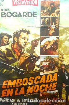 Medallas tem&aacute;ticas: afiche original de la pelicula emboscada en la noche - Foto 1