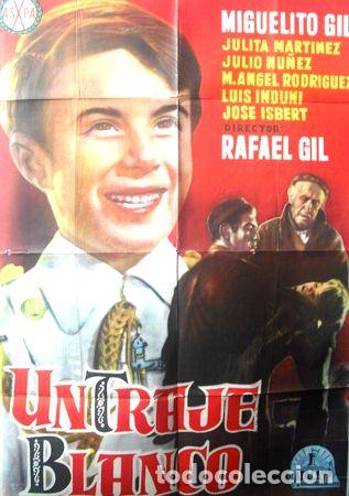 M&eacute;dailles th&eacute;matiques: afiche orig de la pelicula un traje blanco con miguelito gil