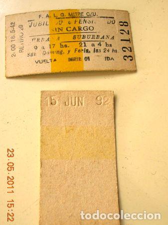 M&eacute;dailles th&eacute;matiques: antiguos boletos ferrocarril tren en carton para jubilados