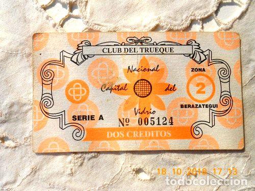 Medaglie tematiche: bono club del trueque valor dos creditos berazategui 5124