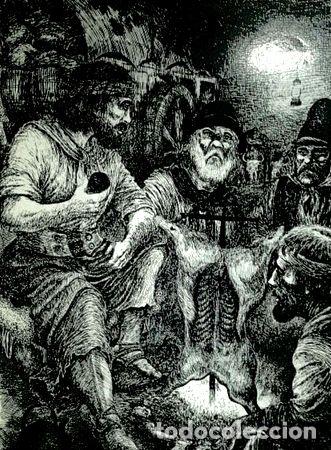 M&eacute;dailles th&eacute;matiques: lamina gauchos mateando al fogon arbio decoracion 55x37cm