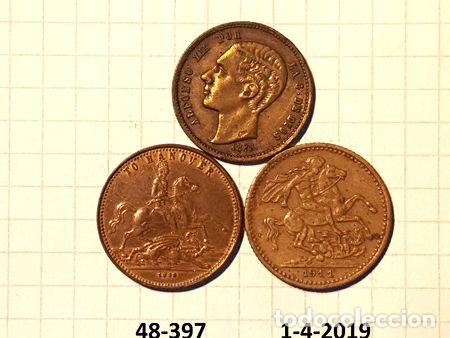 M&eacute;dailles th&eacute;matiques: ficha o token 3 diferentes muy antiguas