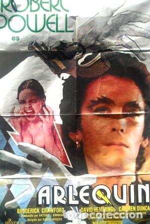 Medallas tem&aacute;ticas: afiche original de la pelicula arlequin con robert powell - Foto 1