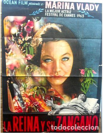 M&eacute;dailles th&eacute;matiques: afiche orig de la pelicula la reina y su zangano con falt