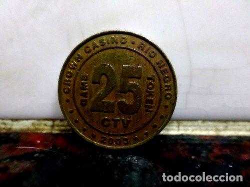 M&eacute;dailles th&eacute;matiques: ficha game token rio negro 25 ctv crown casino 2003