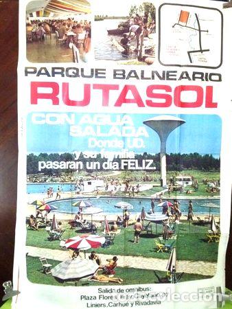 M&eacute;dailles th&eacute;matiques: afiche de rutasol balneario con agua salada