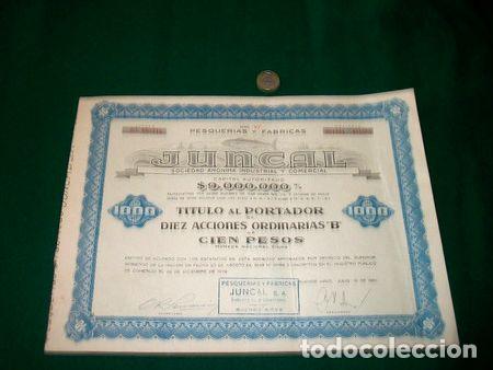 Medallas tem&aacute;ticas: pesquerias juncal titulo de 10 acciones - Foto 1