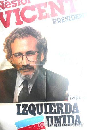 M&eacute;dailles th&eacute;matiques: afiche politico 1989 nestor vicente presidente izquierda u