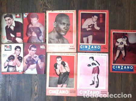 Medalhas tem&aacute;ticas: lote 9 poster boxeo tapa ko mundial canete kid charol c 1940