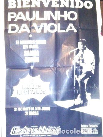 Medalhas tem&aacute;ticas: afiche de paulinho da viola teatro estrellas ano 1977