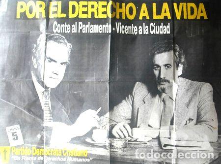 Medalhas tem&aacute;ticas: afiche politico conte al parlamento vicente a la ciudad pdc