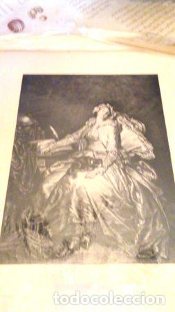 Medallas tem&aacute;ticas: grabado dama recostada museo del louvre 1890