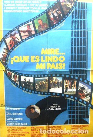Medallas tem&aacute;ticas: afiche original de la pelicula mire que es lindo mi pais